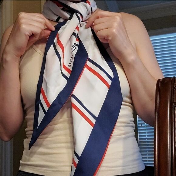 Striped  print  skinny  scarf - Picture 6 of 8